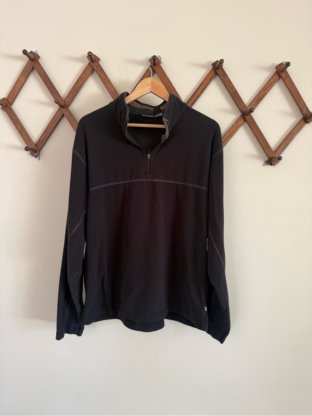 REI Men's Black Half-Zip Pullover Fleece